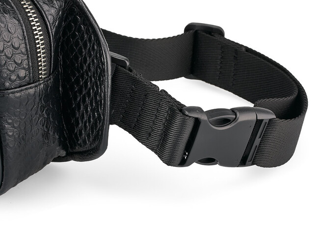 Чоловіча сумка - бананка з натуральної шкіри LeGRAND collection 8786-25 чорна, фото , зображення 6