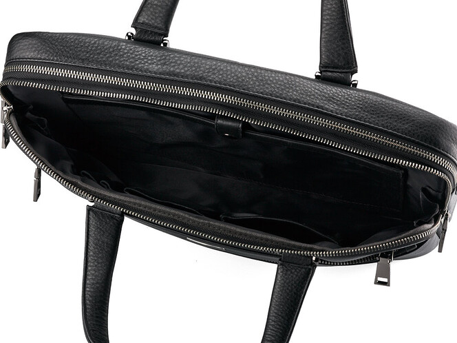 Сумка для ноутбука и документов из натуральной кожи. LeGRAND collection 407-39 чёрная, фото , изображение 6