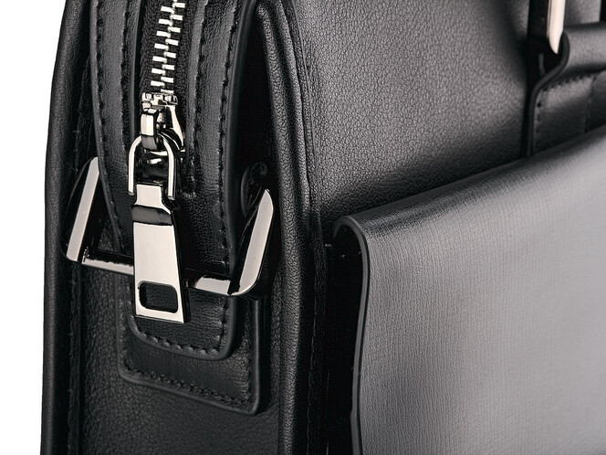Кожаная сумка для ноутбука и документов LeGRAND collection 1589-1 чёрная, фото , изображение 8