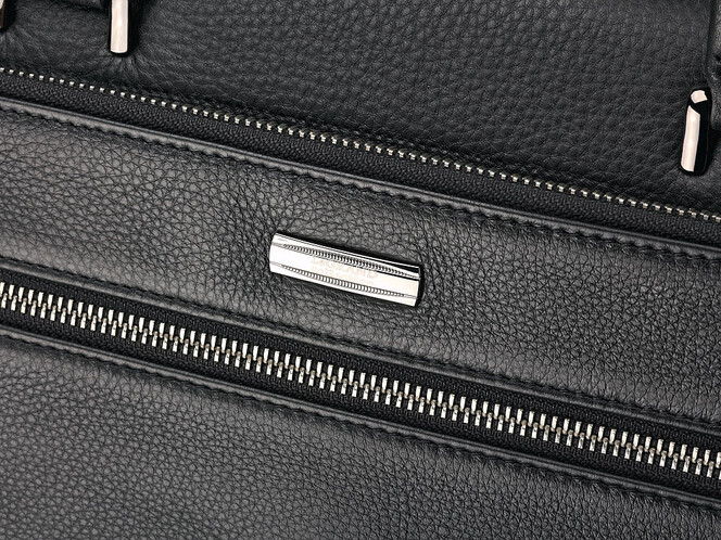 Сумка для ноутбука и документов из натуральной кожи. LeGRAND collection 407-39 чёрная, фото , изображение 8