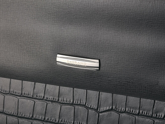 Кожаная сумка для ноутбука и документов LeGRAND collection 1589-1 чёрная, фото , изображение 10