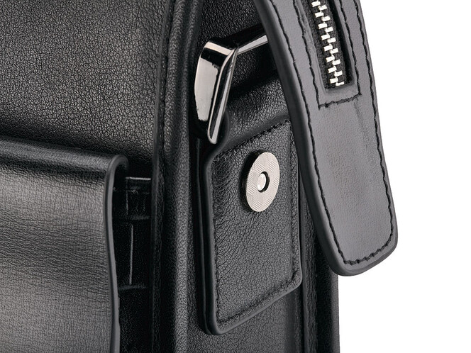 Кожаная сумка для ноутбука и документов LeGRAND collection 1589-1 чёрная, фото , изображение 9