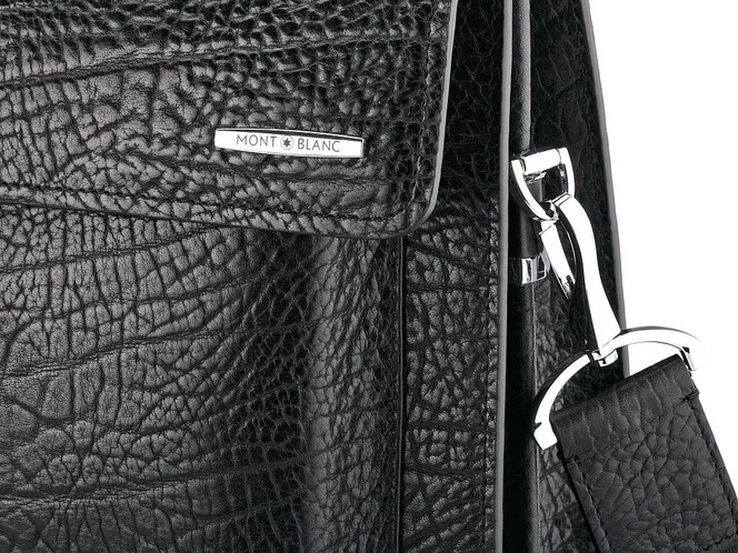 Кожаный мужской портфель Мont Blanc 8639-5 Black чёрный, Цвет: Черный, фото , изображение 8