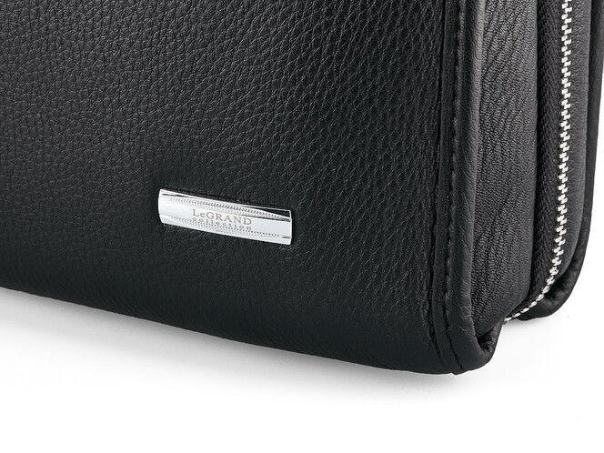 Кожаная сумка для ноутбука и документов LeGRAND collection 8190-1 чёрная, фото , изображение 8
