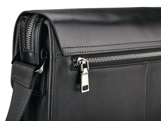 Сумка мужская из натуральной кожи LeGRAND collection 1589-2 чёрная, фото , изображение 9