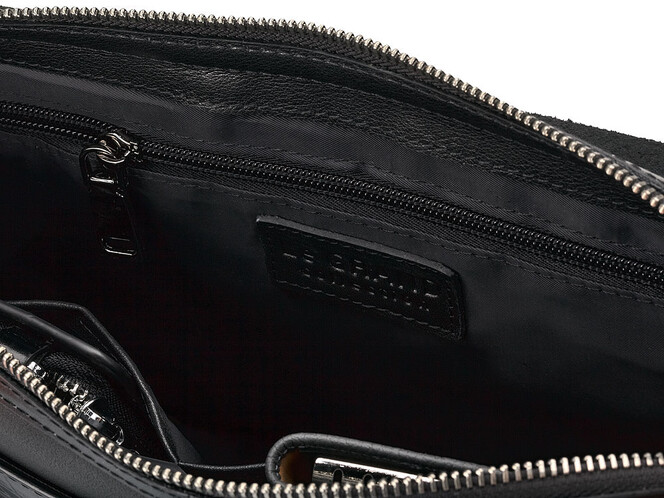 Сумка мужская из натуральной кожи LeGRAND collection 1589-2 чёрная, фото , изображение 7