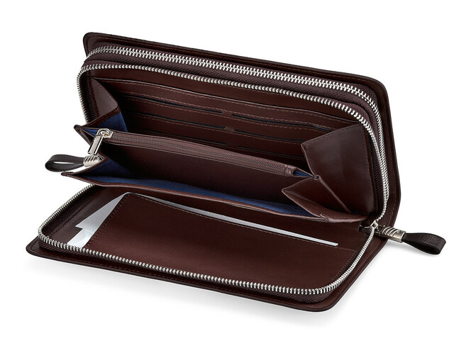 Кожаный мужской клатч LeGRAND collection 033-2 Brown коричневый, Цвет: Коричневый, фото , изображение 2