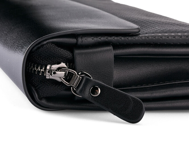 Мужская барсетка - клатч из натуральной кожи LeGRAND collection 136-1 Black чёрная, Цвет: Черный, фото , изображение 9