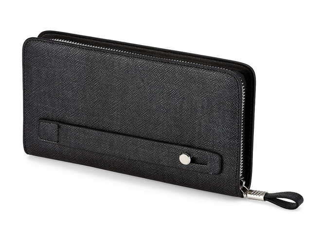 Кожаный мужской клатч из нарезной кожи LeGRAND collection 029-1 Black чёрный, Цвет: Черный, фото , изображение 2