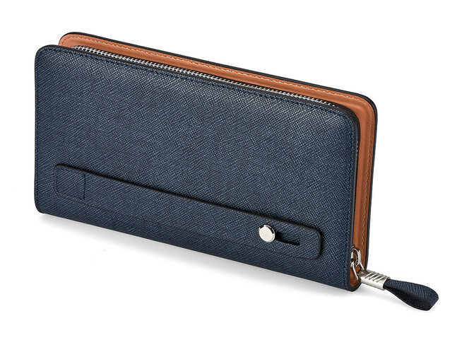 Кожаный мужской клатч из нарезной кожи LeGRAND collection 029-1 Blue синий, Цвет: Синий, фото , изображение 2