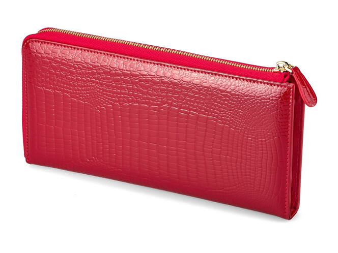 Жіночий гаманець - клатч з натуральної шкіри Moro&Jenny 59047 E Red червоний, Колір: Червоний, фото , зображення 5