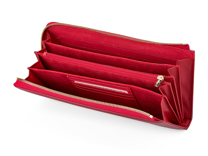 Жіночий гаманець - клатч з натуральної шкіри Moro&Jenny 59047 E Red червоний, Колір: Червоний, фото , зображення 4