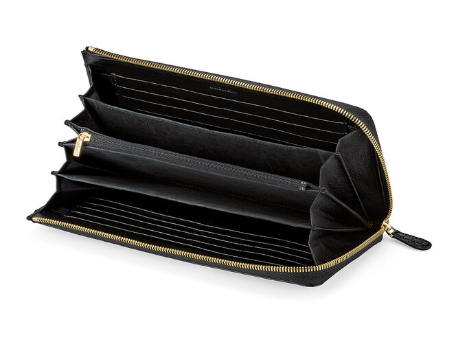 Жіночий гаманець - клатч з натуральної шкіри Moro&Jenny 59047 A Black чорний, Колір: Чорний, фото , зображення 2