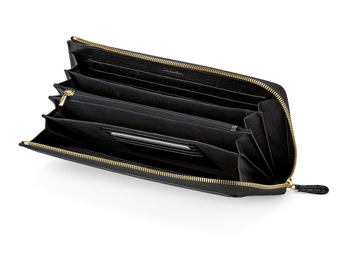 Жіночий гаманець - клатч з натуральної шкіри Moro&Jenny 59047 A Black чорний, Колір: Чорний, фото , зображення 3