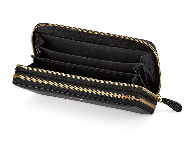 Кожаный женский кошелек - клатч Moro&Jenny 59049 A Black чёрный, Цвет: Черный, фото , изображение 3