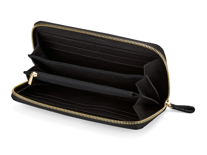 Шкіряний жіночий гаманець - клатч Moro&Jenny 59046 A Black чорний, Колір: Чорний, фото , зображення 2