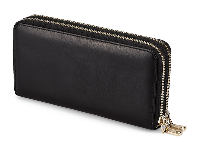 Шкіряний жіночий гаманець - клатч Nikole Richie 1408 A Black чорний, фото , зображення 4