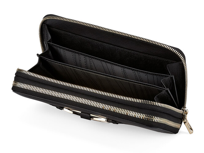Шкіряний жіночий гаманець - клатч Nikole Richie 1408 A Black чорний, фото , зображення 3