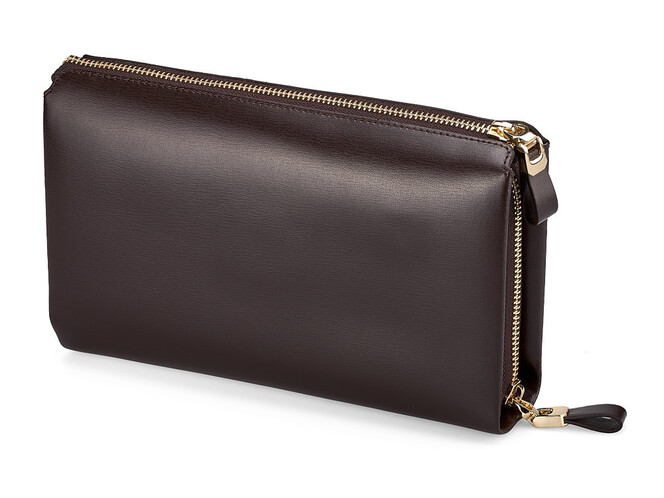 Мужской клатч из натуральной кожи Мont Blanc 8187-3 коричневый, Цвет: Коричневый, фото , изображение 6