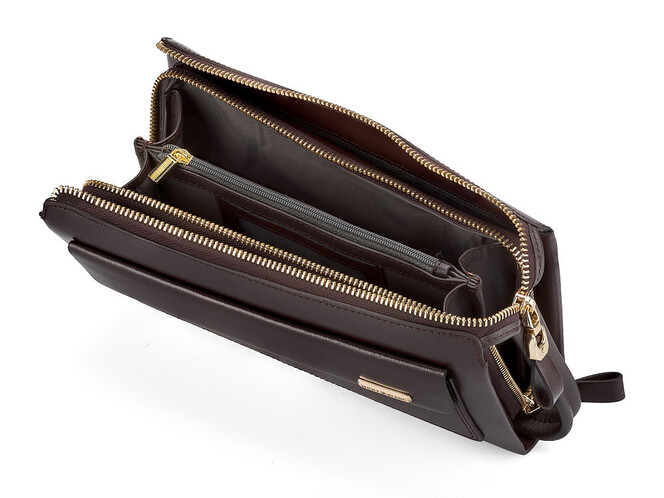 Мужской клатч из натуральной кожи Мont Blanc 8187-3 коричневый, Цвет: Коричневый, фото , изображение 2