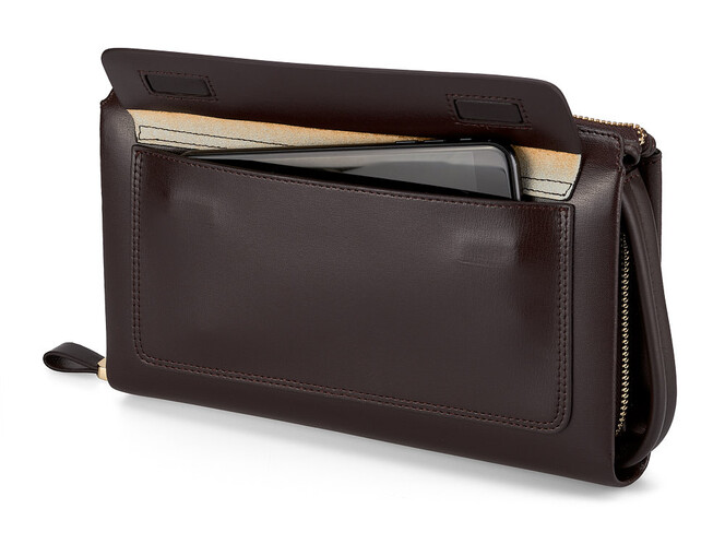 Мужской клатч из натуральной кожи Мont Blanc 8187-3 коричневый, Цвет: Коричневый, фото , изображение 5