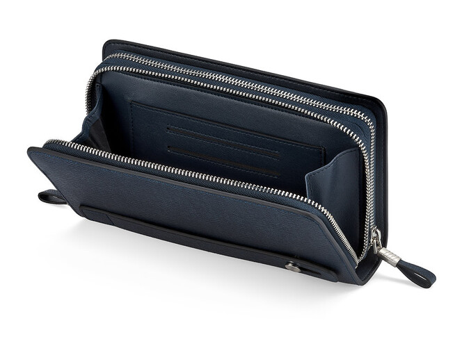 Мужской клатч из нарезной кожи LeGRAND collection 029-2 Blue синий, Цвет: Синий, фото , изображение 4