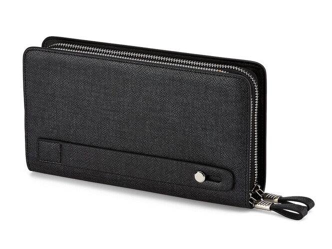 Чоловічий клатч з нарізної шкіри LeGRAND collection 029-2 Black чорний, Колір: Чорний, фото , зображення 5