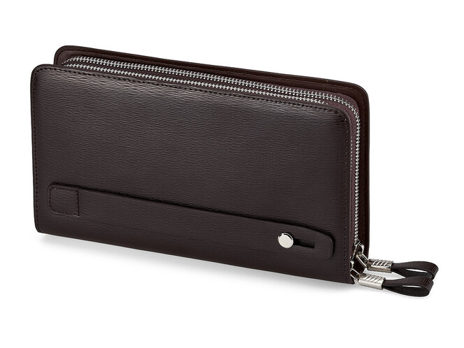 Кожаный мужской клатч LeGRAND collection 033-2 Brown коричневый, Цвет: Коричневый, фото , изображение 6