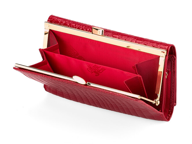 Кожаный женский кошелек Moro&Jenny 59011 E Red красный, Цвет: Красный, фото , изображение 2