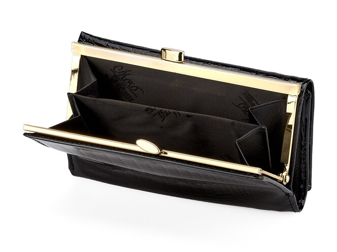 Кожаный женский кошелек Moro&Jenny 59011 A Black чёрный, Цвет: Черный, фото , изображение 2