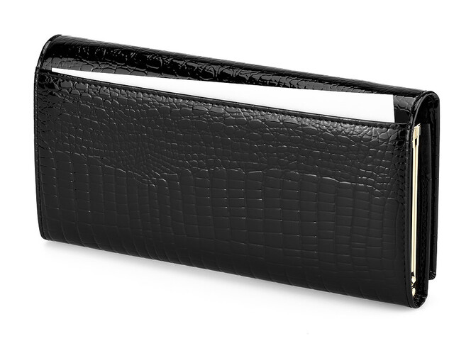 Женский кошелек из натуральной кожи Moro&Jenny 59010 A Black чёрный, Цвет: Черный, фото , изображение 4