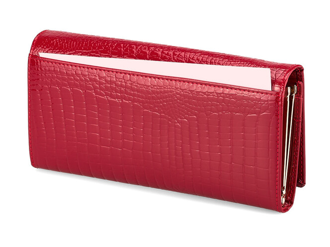 Женский кошелек из натуральной кожи Moro&Jenny 59010 E Red красный, Цвет: Красный, фото , изображение 4