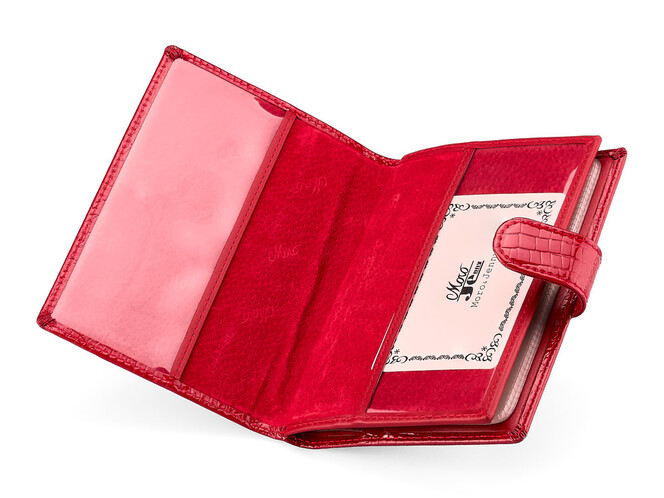 Обложка для документов из натуральной кожи Moro&Jenny 59013 E Red красная, Цвет: Красный, фото , изображение 3