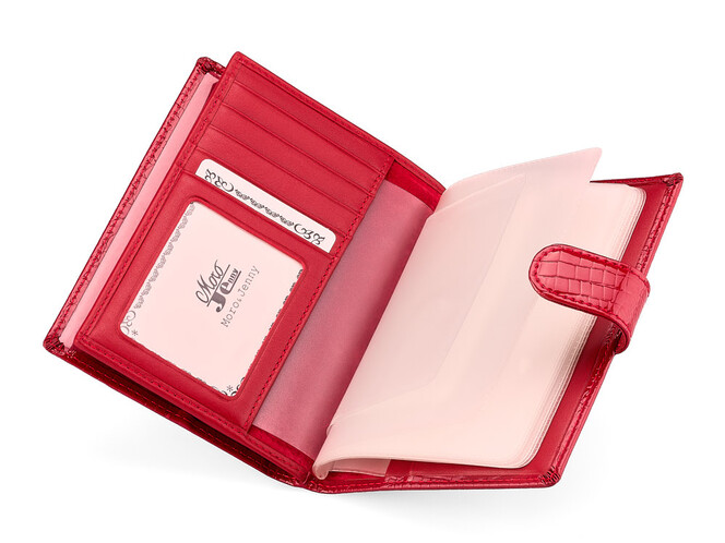 Обложка для документов из натуральной кожи Moro&Jenny 59013 E Red красная, Цвет: Красный, фото , изображение 2