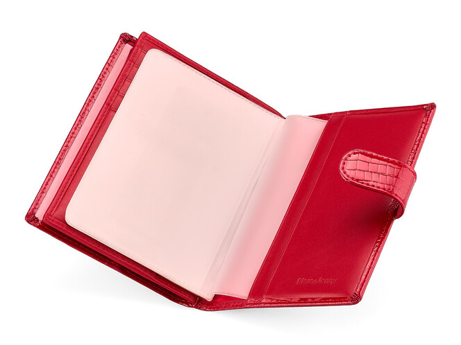 Обложка для документов из натуральной кожи Moro&Jenny 59013 E Red красная, Цвет: Красный, фото , изображение 4
