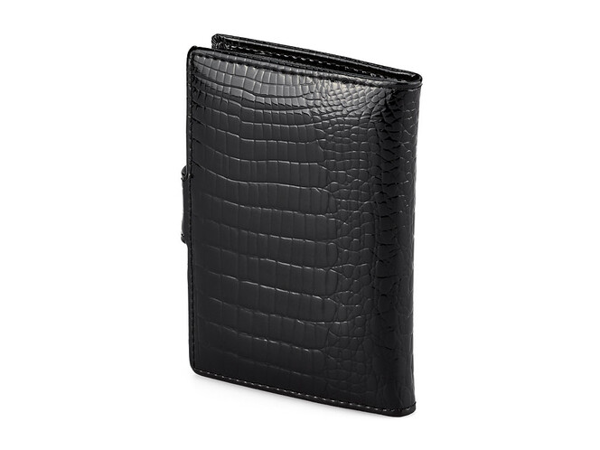 Женская визитница из натуральной кожи Moro&Jenny 59041 A Black чёрная, Цвет: Черный, фото , изображение 4