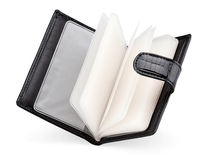 Женская визитница из натуральной кожи Moro&Jenny 59041 A Black чёрная, Цвет: Черный, фото , изображение 2