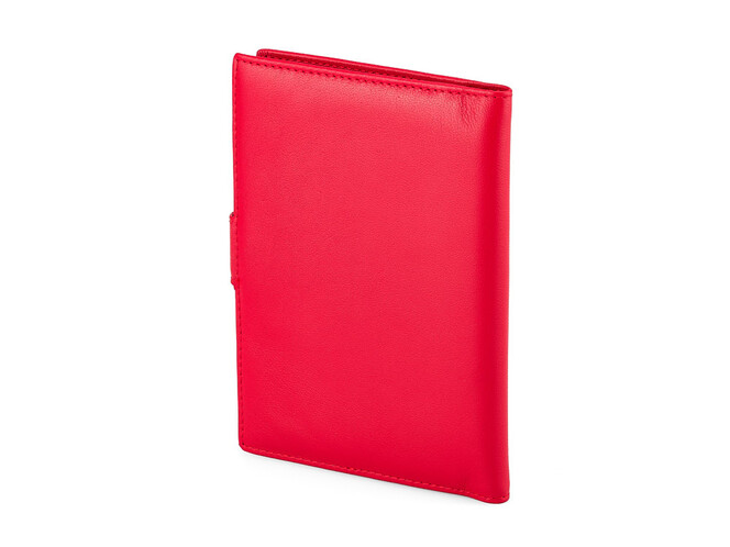 Женская обложка для документов из натуральной кожи Nikole Richie 1407 E Red красная, Цвет: Красный, фото , изображение 6