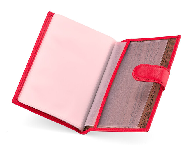 Женская обложка для документов из натуральной кожи Nikole Richie 1407 E Red красная, Цвет: Красный, фото , изображение 3