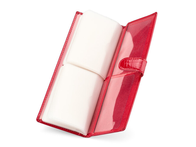 Шкіряна жіноча візитниця Moro&Jenny 59044 E Red червона, Колір: Червоний, фото , зображення 4