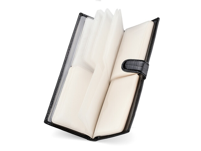 Шкіряна жіноча візитниця Moro&Jenny 59044 A Black чорна, Колір: Чорний, фото , зображення 2