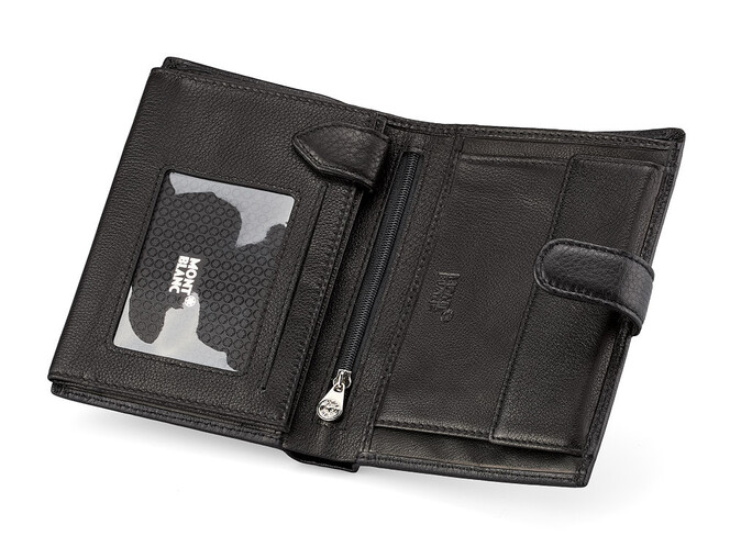 Кожаное мужское портмоне Мont Blanc 2794 чёрный, фото , изображение 5