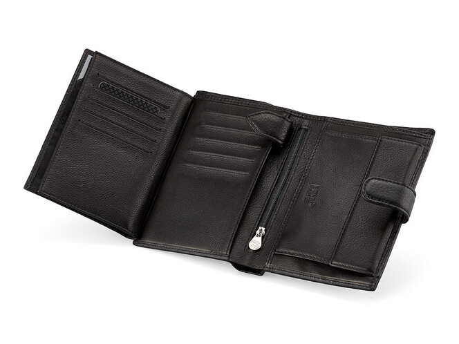 Кожаное мужское портмоне Мont Blanc 2794 чёрный, фото , изображение 2