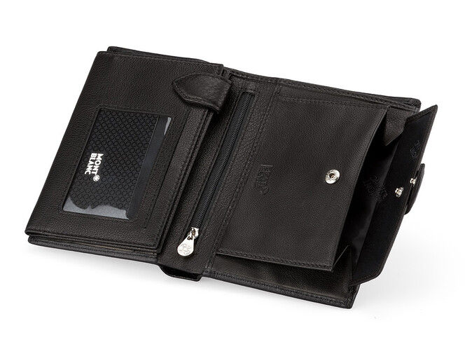 Кожаное мужское портмоне Мont Blanc 2794 чёрный, фото , изображение 4