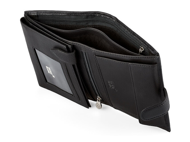 Кожаное мужское портмоне Мont Blanc 2794 чёрный, фото , изображение 7
