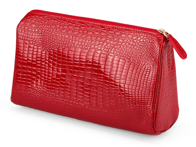 Жіноча косметичка з натуральної шкіри Moro&Jenny 59016 E Red червона, Колір: Червоний, фото , зображення 2