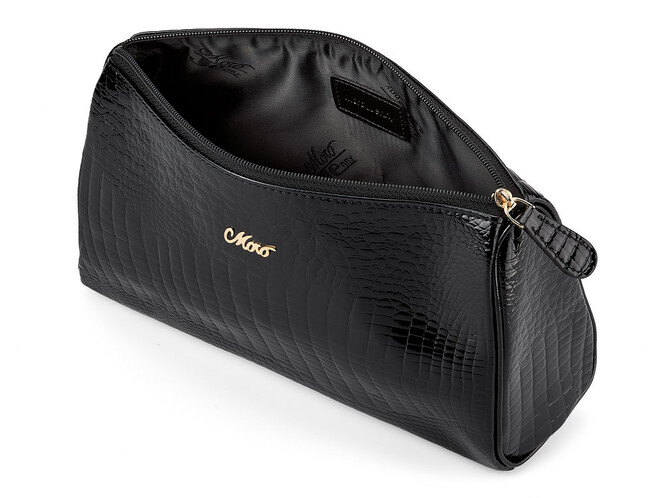 Женская косметичка из натуральной кожи Moro&Jenny 59016 A Black чёрная, Цвет: Черный, фото , изображение 3