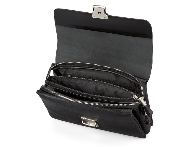 Кожаная мужская барсетка - клатч LeGRAND collection 78316-1 чёрный, фото , изображение 2