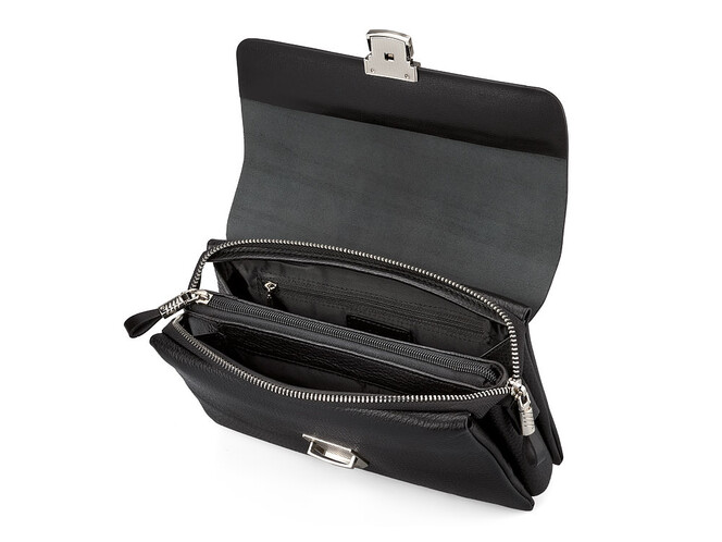 Кожаная мужская барсетка - клатч LeGRAND collection 78316-1 чёрный, фото , изображение 3