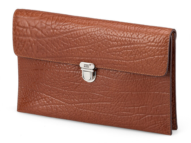 Чоловіча барсетка - клатч з натуральної шкіри Мont Blanc 8655-2 Brown рудий, Колір: Коричневий, фото , зображення 5